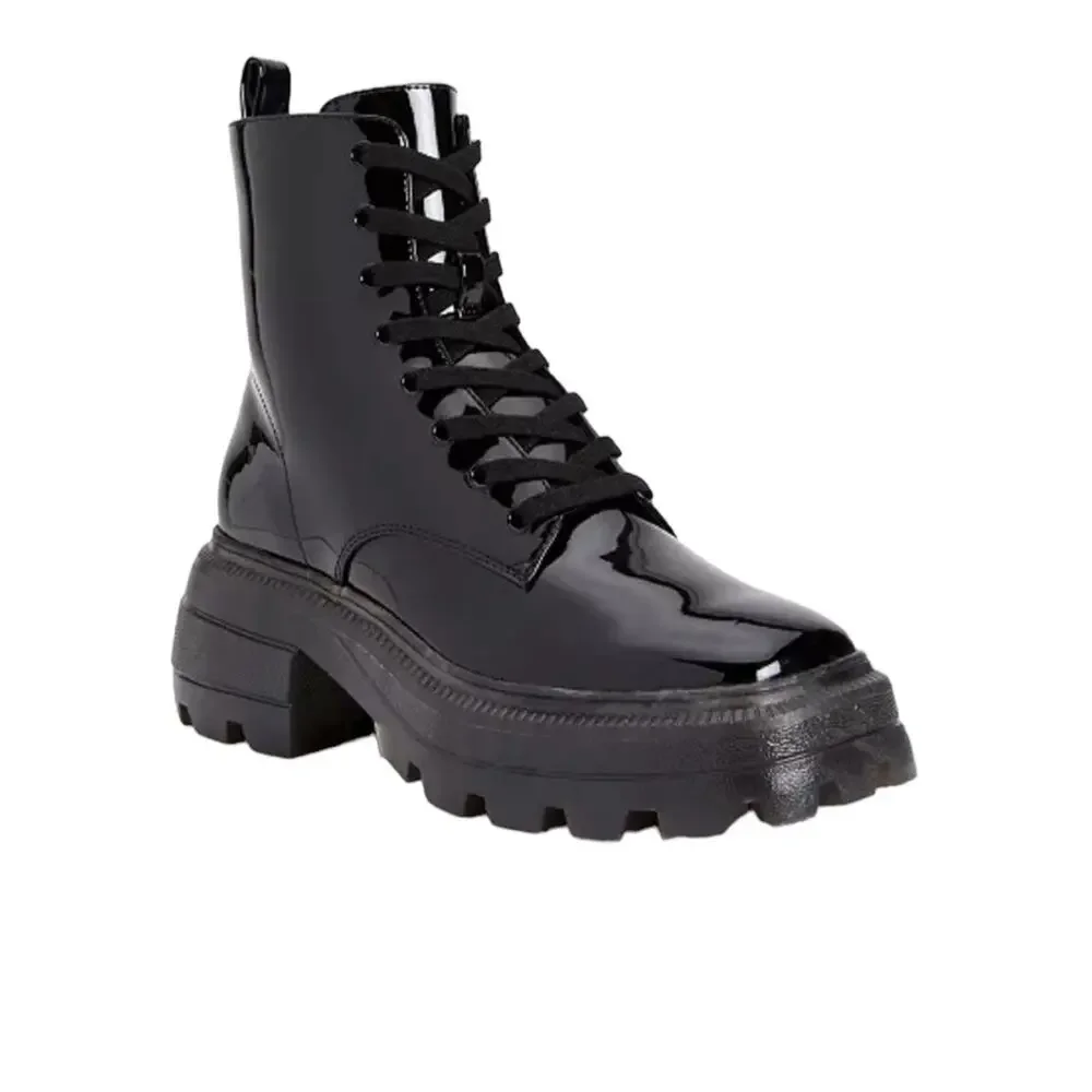 Katy Perry Size 10 NEW in Box Womens Black The Geli Combat Boots - Picture 3 of 12